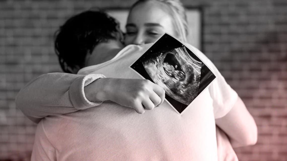 First pregnancy scan after IVF (In Vitro Fertilization) treatment