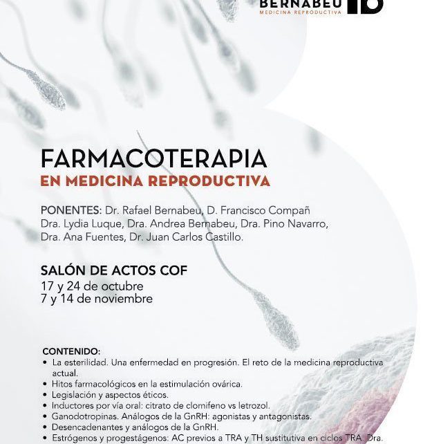 L’Instituto Bernabeu organizza assieme all’Ordine di Farmacisti di Albacete il corso “Farmacoterapia in medicina riproduttiva”