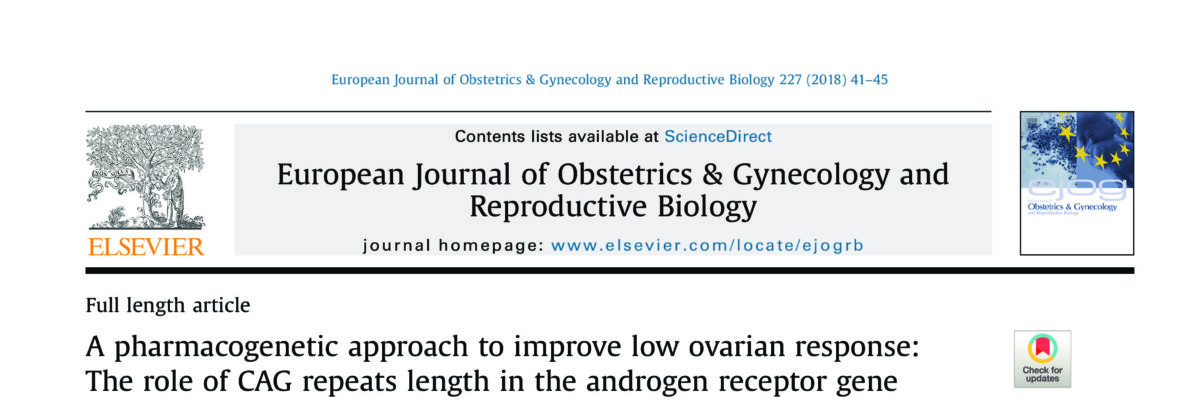 A pharmacogenetic approach to improve low ovarian response: The role of CAG repeats length in the androgen receptor gene