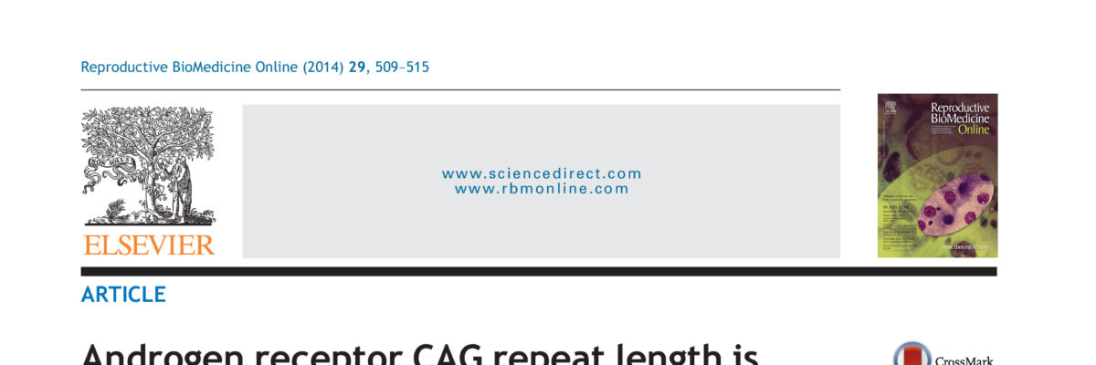 Androgen receptor CAG repeat length is associated with ovarian reserve but not with ovarian response.