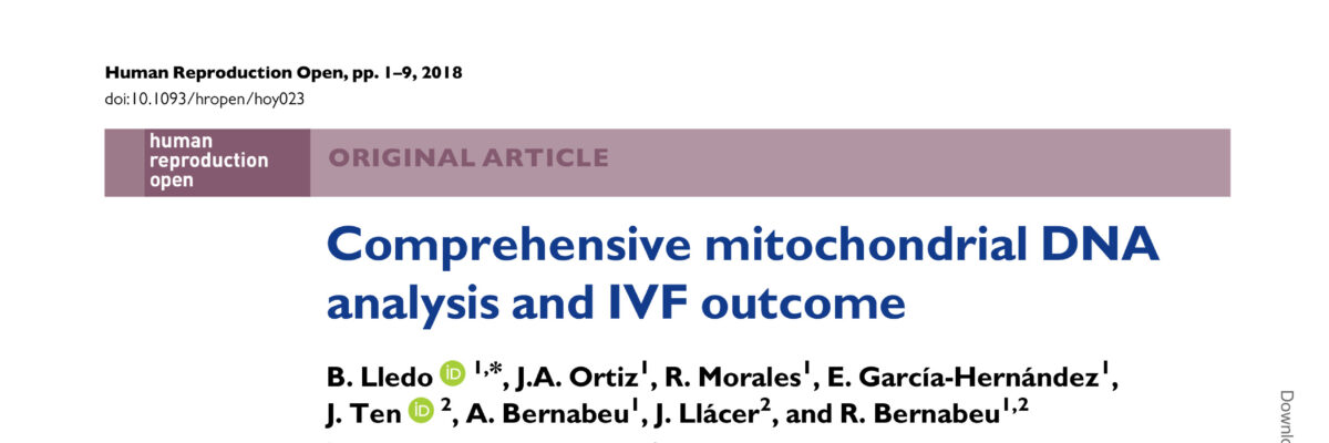 Comprehensive mitochondrial DNA analysis and IVF outcome