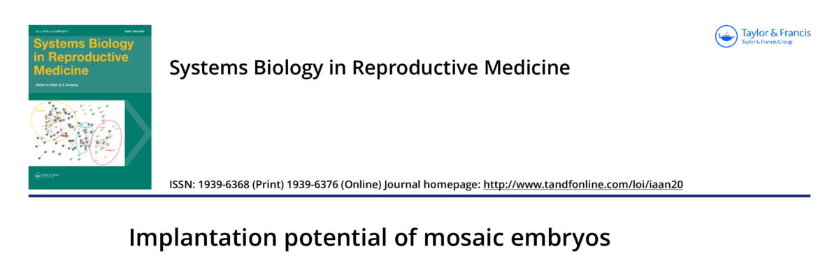 Implantation potential of mosaic embryos.