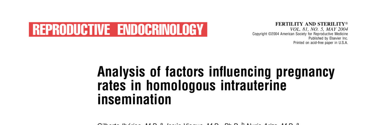 Analysis of factors influencing pregnancy rates in homologous intrauterine insemination