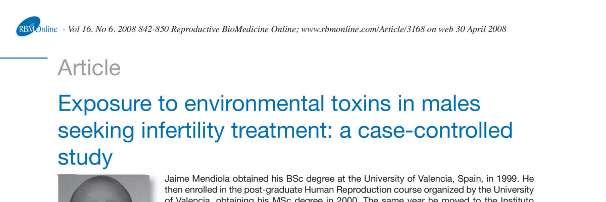 Exposure to environmental toxins in males seeking infertility treatment: a case-controlled study