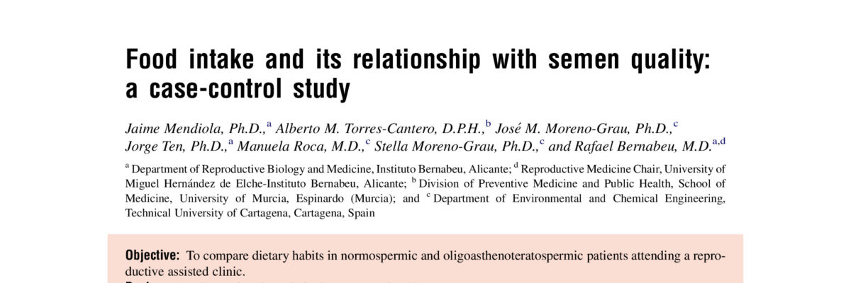 Food intake and its relationship with semen quality: a case-control study