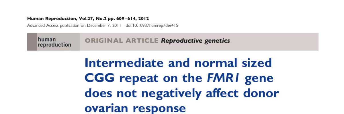 Intermediate and normal sized CGG repeat on the FMR1 gene does not negatively affect donor ovarian response