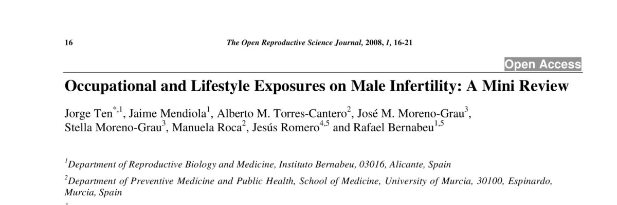 Occupational and Lifestyle Exposures on Male Infertility: A Mini Review