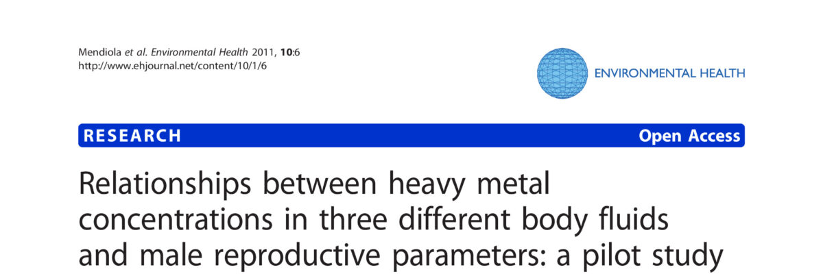 Relationships between heavy metal concentrations in three different bodily fluids and male reproductive parameters: a pilot study