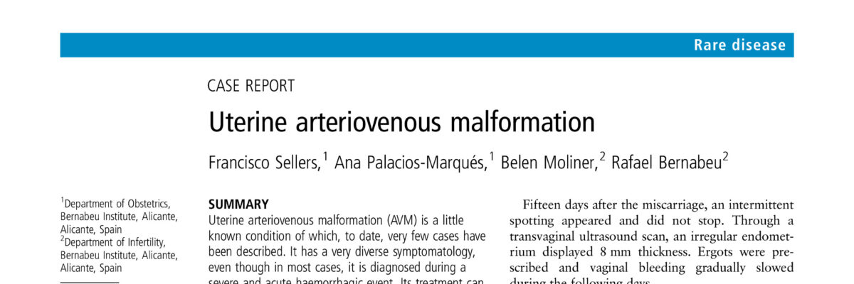 Uterine arteriovenous malformation