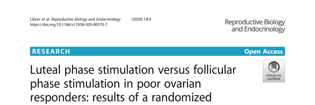 Luteal phase stimulation versus follicular phase stimulation in poor ovarian responders: results of a randomized controlled trial