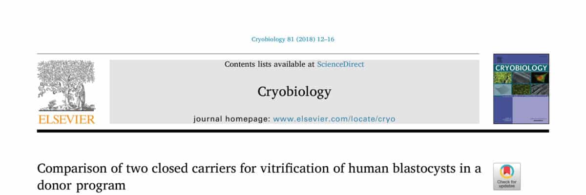 Comparison of two closed carriers for vitrification of human blastocysts in a donor program