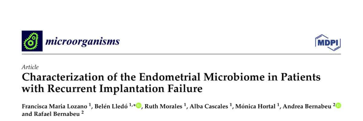 Characterization of the Endometrial Microbiome in Patients with Recurrent Implantation Failure