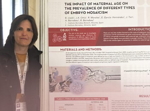Instituto Bernabeu presents a study at the genetics congress in Paris that reveals maternal age has no influence on the appearance of mosaicism in the embryo.