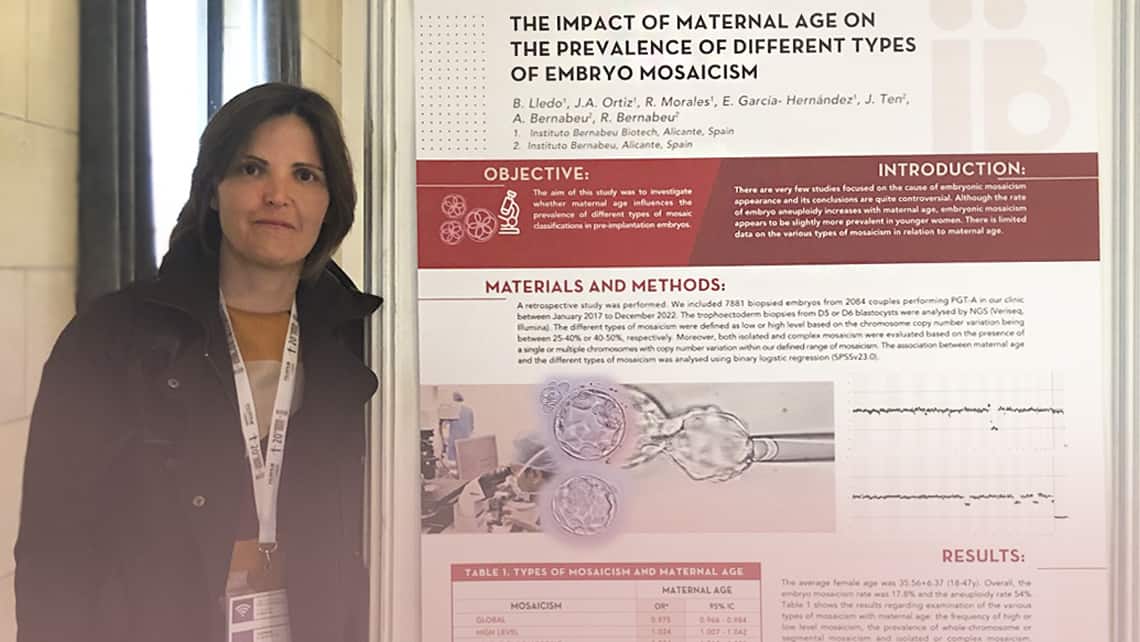 Instituto Bernabeu presenta en el congreso de genética de París un estudio que revela que la edad materna no influye en la aparición de mosaicismo en el embrión