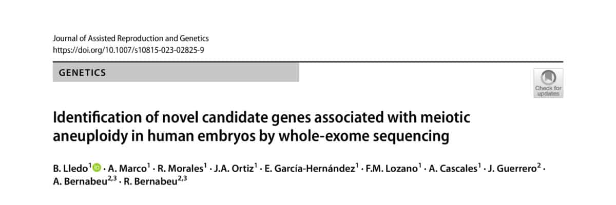 Identification of novel candidate genes associated with meioticaneuploidy in human embryos by whole‑exome sequencing